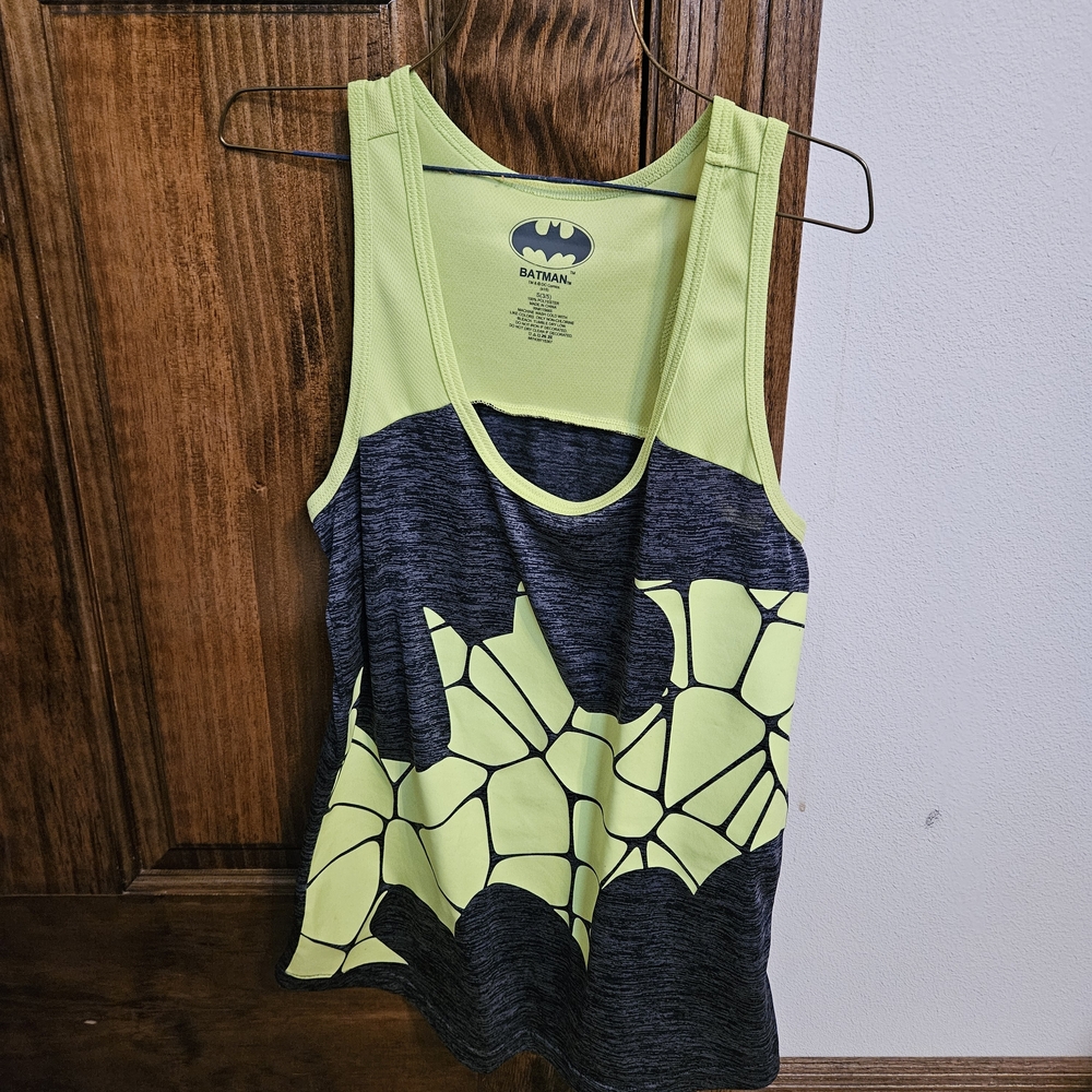 Batman Neon Yellow and Black Tank Top